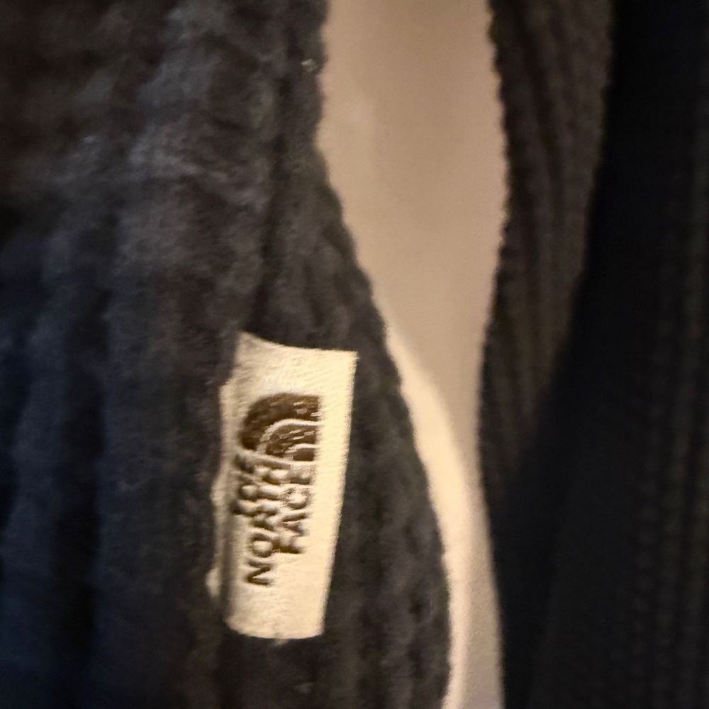 The North Face Black Waffle Knit Mock Neck Sweatshirt M - Picture 5 of 16
